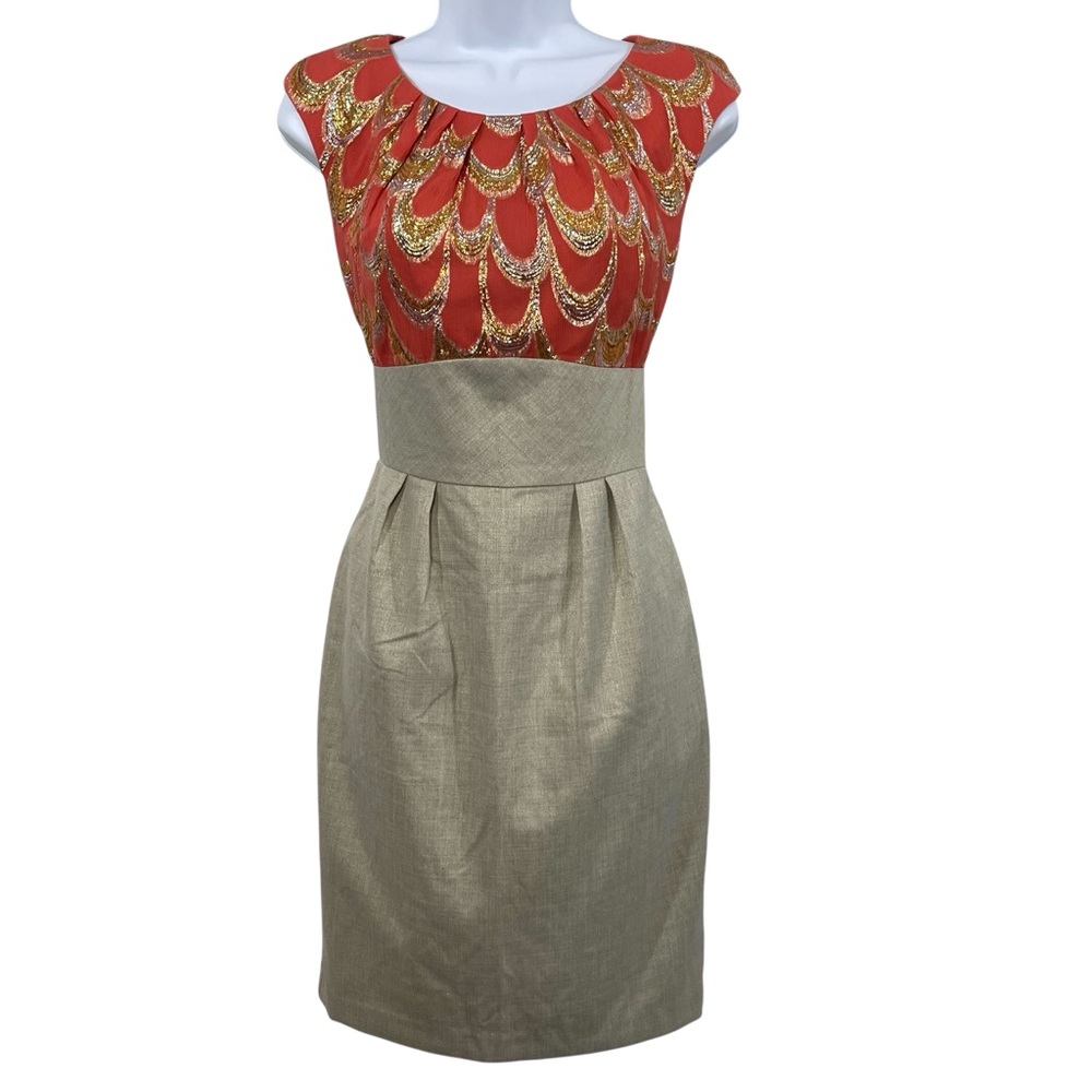 Trina Turk Metallic Embroidery Women's Dress